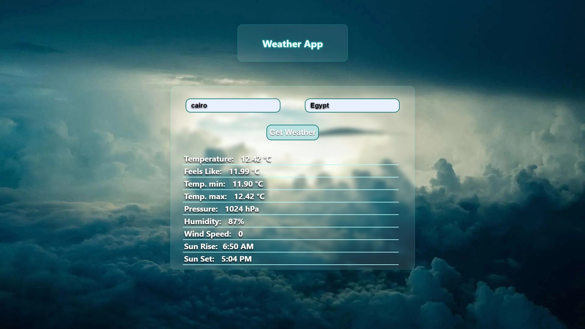 React Weather App-image